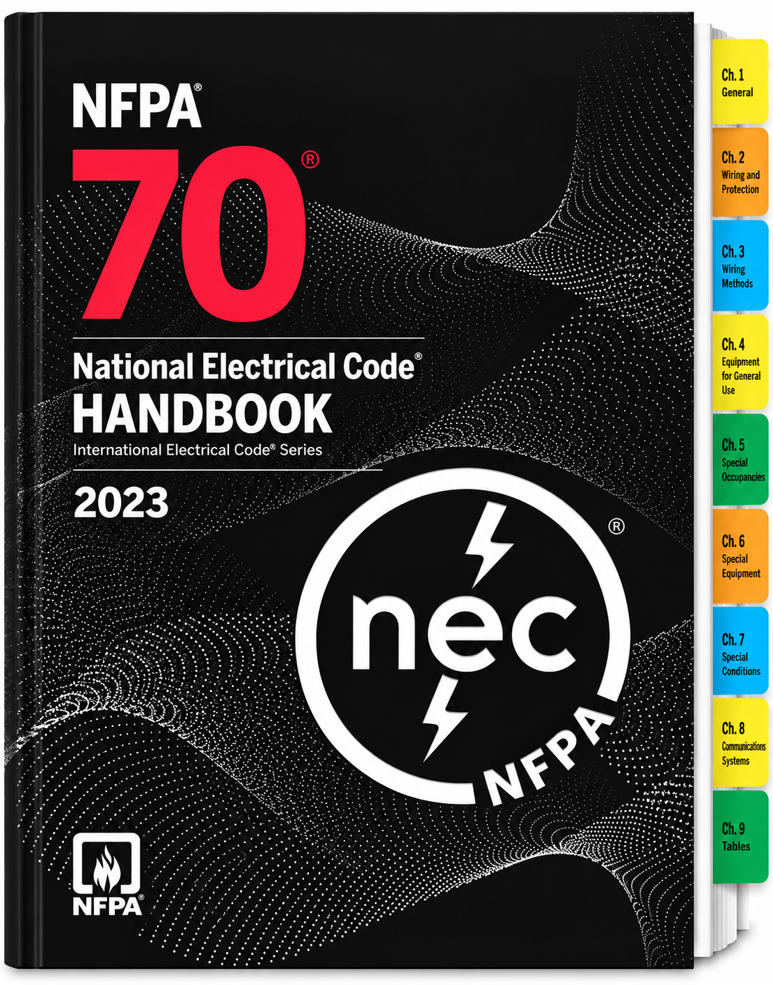 NFPA 70, National Electrical Code Handbook, 2023 Edition, with Tabs